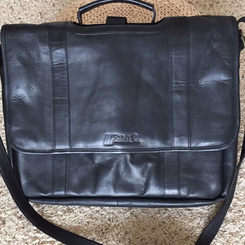 Remy Martin Remy Amerique leather laptop bag